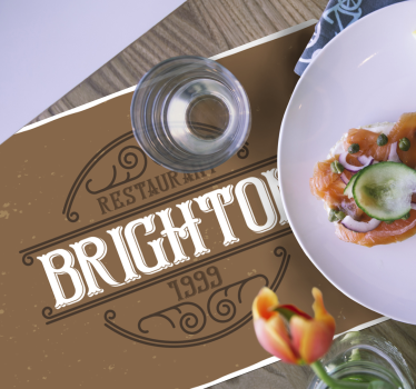 Brighton Étterem logó - tányéralátétek idézetek - TenStickers