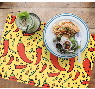 Chili paprika mintás tányéralátétek eredeti - TenStickers
