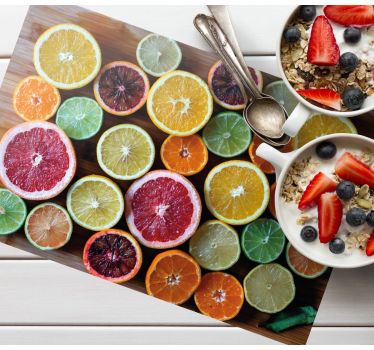 Citrus gyümölcsös díszítés tányéralátétek eredeti - TenStickers