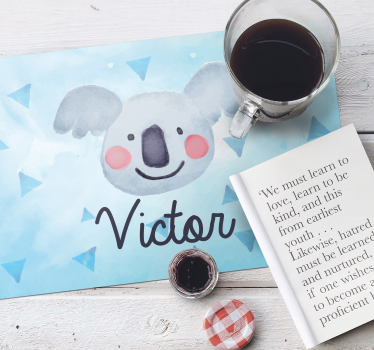 Cuki koala arc tányéralátétek gyermekeknek - TenStickers