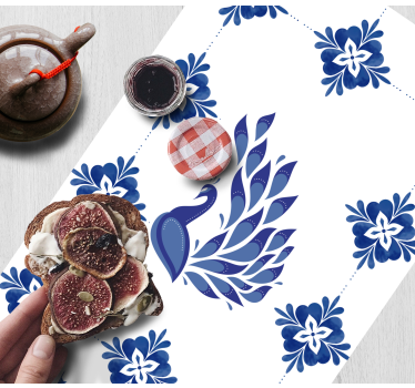 Delftware páva eredeti bakelitlemezek - TenStickers
