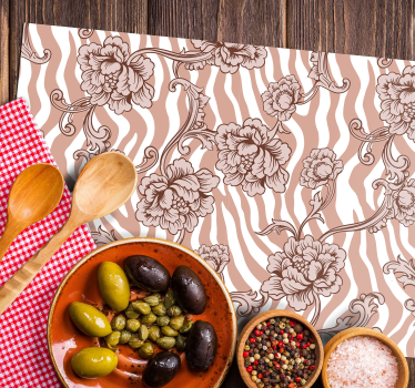 Díszvirágok korall elegáns asztali alátétek - TenStickers