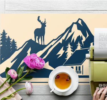 Eredeti tányéralátétek grand mountain tájjal - TenStickers