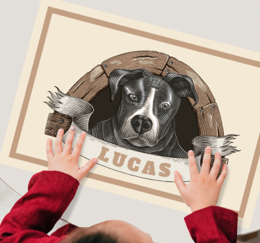 Eredeti tányéralátétek kutyaportré illusztrációval - TenStickers