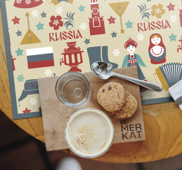 Eredeti tányéralátétek orosz kulturális elemekkel - TenStickers