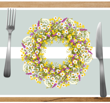 Eredeti tányéralátétek virágkoszorús díszítéshez - TenStickers
