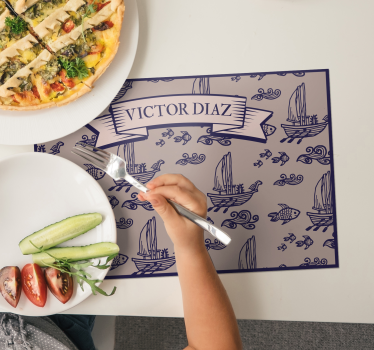 Eredeti tányéralátétek vitorlás mintával - TenStickers