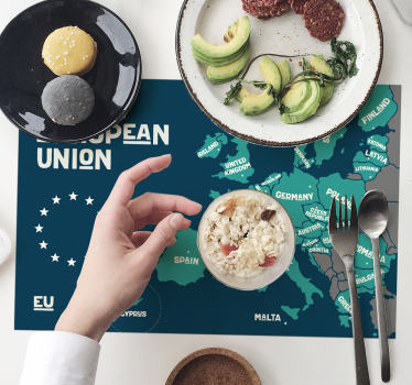 Európai unió térképe - tányéralátétek idézetek - TenStickers
