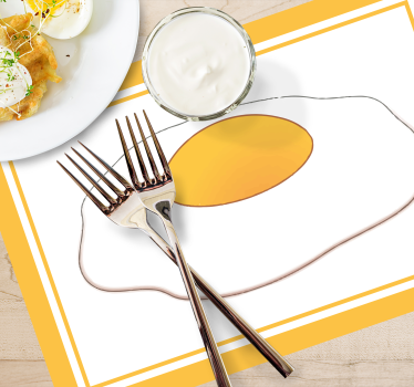 Fried egg shape tányéralátétek eredeti - TenStickers