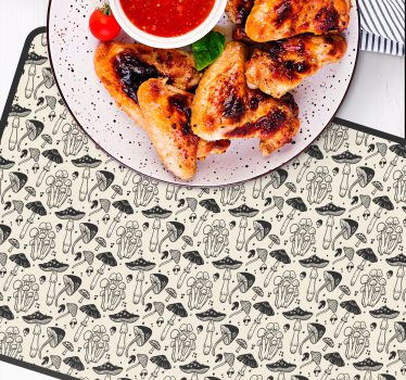 Gomba mintás tányéralátétek eredeti - TenStickers