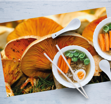 Gombák ramen-nel - tányéralátétek eredeti - TenStickers