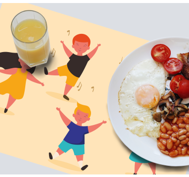 Házi bakelitlemezeket táncoló gyerekek - TenStickers