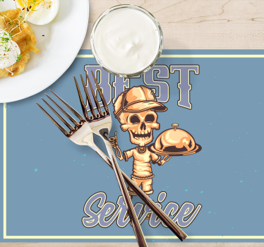 Hűvös idézet élelmiszer-dizájn étterem vinyl placemats - TenStickers