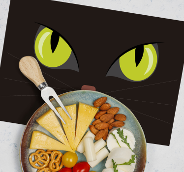 Ijesztő fekete halloween macska halloween asztali szőnyeg - TenStickers