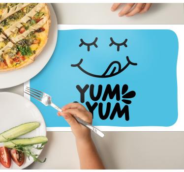 Játékos Ételkifejezés tányéralátétek eredeti - TenStickers