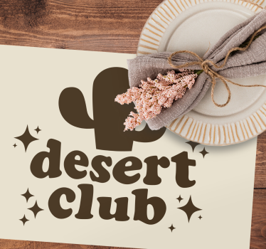 Kaktusz klub design tányéralátétek eredeti - TenStickers