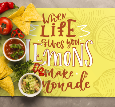 Lemonok motiváló idézetek tányéralátétek - TenStickers
