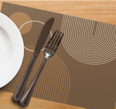 Meleg geometriai ívek modern vinil alátétek - TenStickers