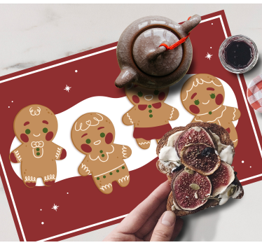 Mézeskalács figura karácsonyi tányéralátétek - TenStickers