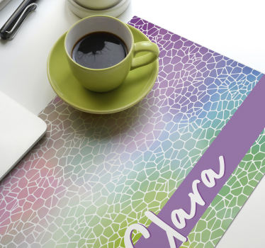 Moder pattern testreszabható név modern vinyl placemats - TenStickers