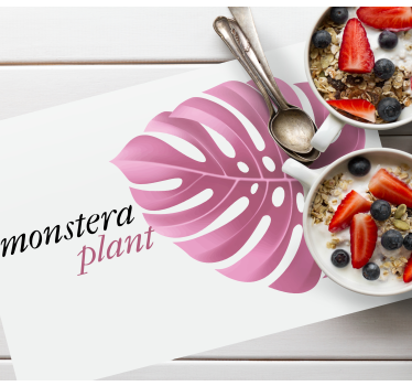 Monstera levél mintás tányéralátétek eredeti - TenStickers