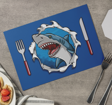 Nagy cápa 3d hal vinil alátétek - TenStickers