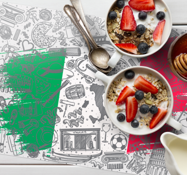 Olasz háttér étterem vinyl placemats - TenStickers