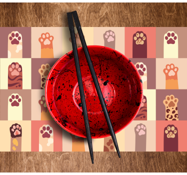 Paw print motif tányéralátétek eredeti - TenStickers