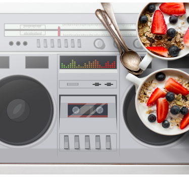 Retro boombox stílus tányéralátétek eredeti - TenStickers