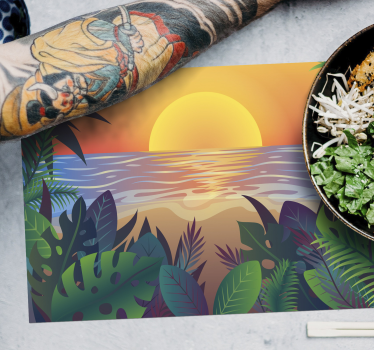 Retro sun beach 70-es évek vinyl alátétek - TenStickers