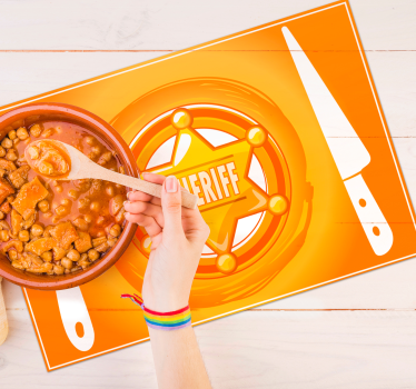 Sheriff csillag téma tányéralátétek eredeti - TenStickers