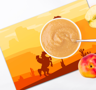 Siluett cowboy jelenet tányéralátétek eredeti - TenStickers