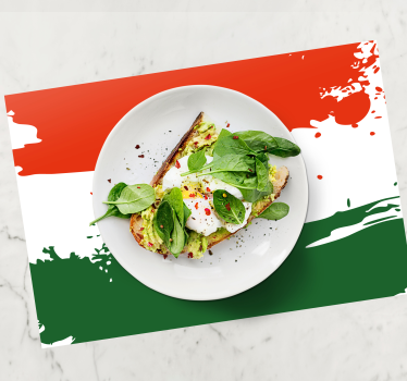 Splash colors magyar zászló modern vinyl placemats - TenStickers