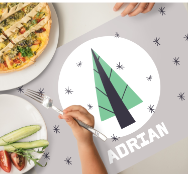 Személyre szabott karácsonyfa karácsonyi asztali szőnyeg - TenStickers