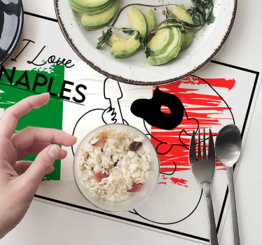 Szeretem nápoly dizájn - tányéralátétek idézetek - TenStickers