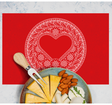 Szív mandala eredeti bakelitlemezek - TenStickers