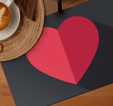 Szívformájú díszítő - tányéralátétek eredeti - TenStickers