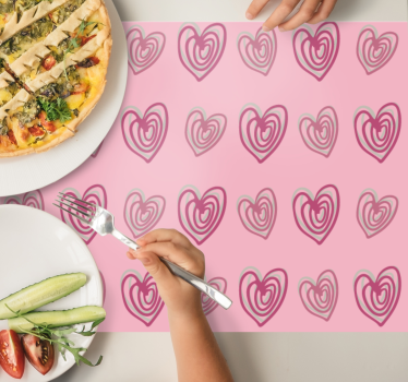Szívmintás felületű tányéralátétek eredeti - TenStickers
