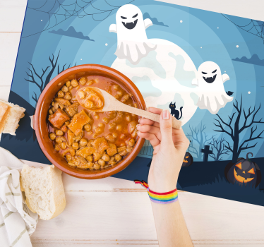 Tányéralátétek halloween - különös szellem jelenet - TenStickers