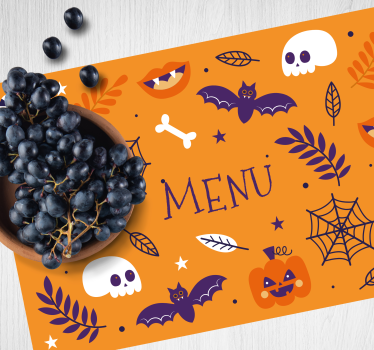 Tányéralátétek halloween - rémisztő halloween menühöz - TenStickers