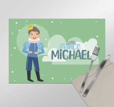 Tányéralátétek névvel a kis herceg egy nap ébredt, és megállapíto - TenStickers