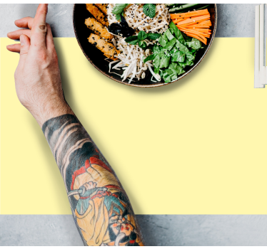 Tetovált kar sushi tál tányéralátétek struktúra - TenStickers
