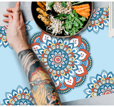 Vibráló mandala motívum tányéralátétek eredeti - TenStickers