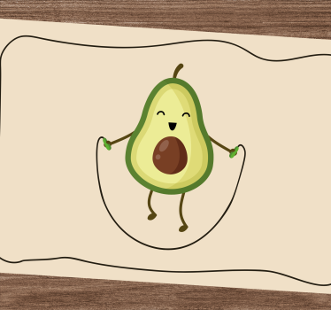 Vicces avokádó kötelet ugró gyerekasztal - TenStickers