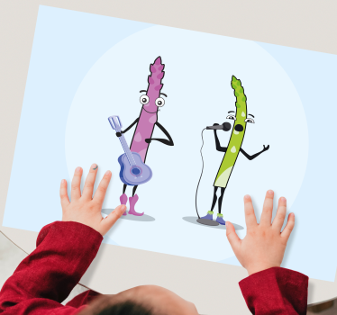 Vicces spárga gitár gyerek asztali szőnyeggel - TenStickers