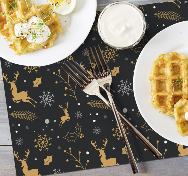 Vidám karácsonyi kompozíció karácsonyi vinyl placemats - TenStickers
