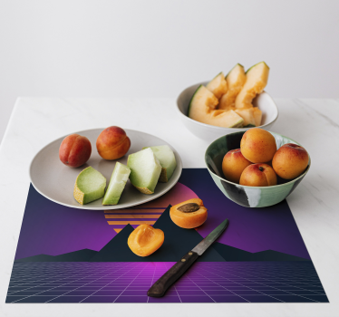 Vintage és retro sun 70-es nap vinyl placemats - TenStickers