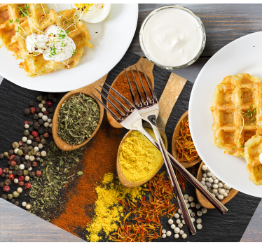 Waffle és fűszerek - tányéralátétek eredeti - TenStickers