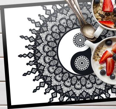 Yin yang mandala minta tányéralátétek struktúra - TenStickers