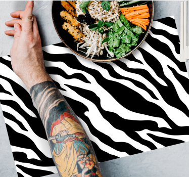 Zebra csíkos tányéralátétek struktúra - TenStickers